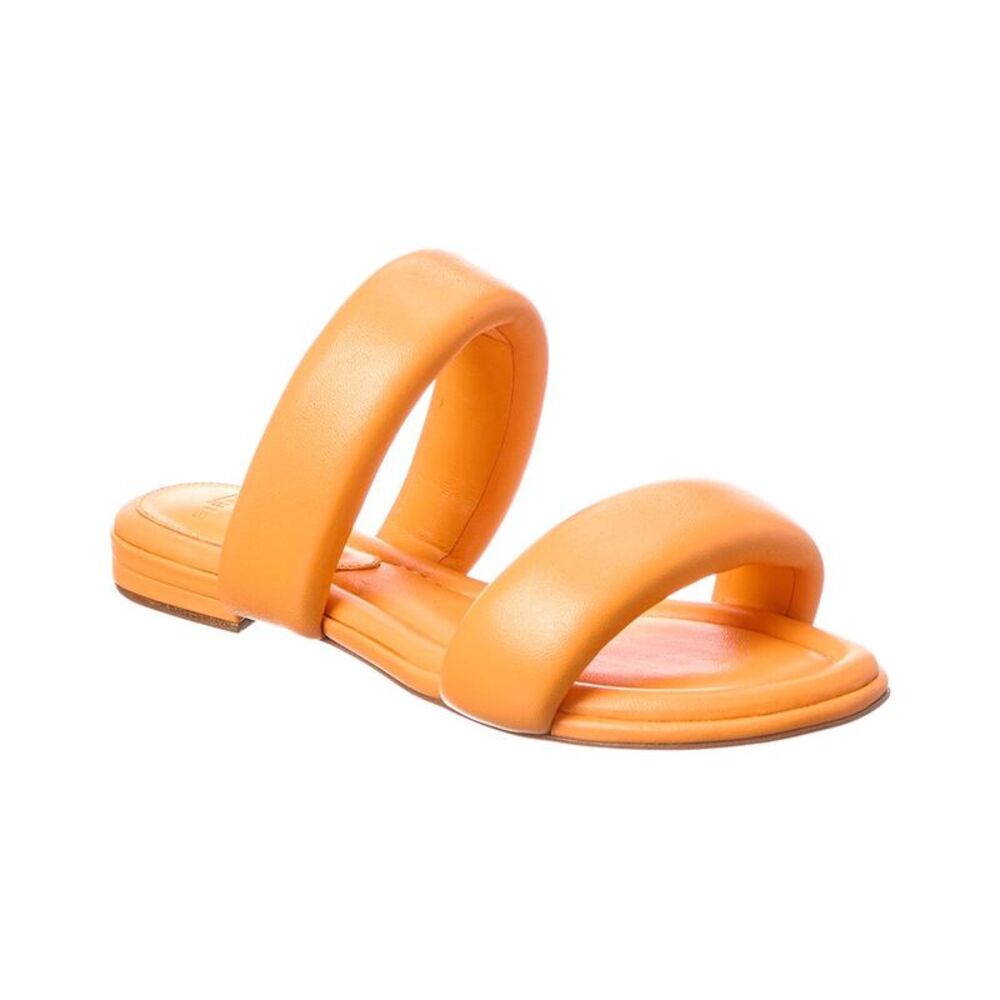 Alexandre Birman Lilla Leather Sandal, Orange
